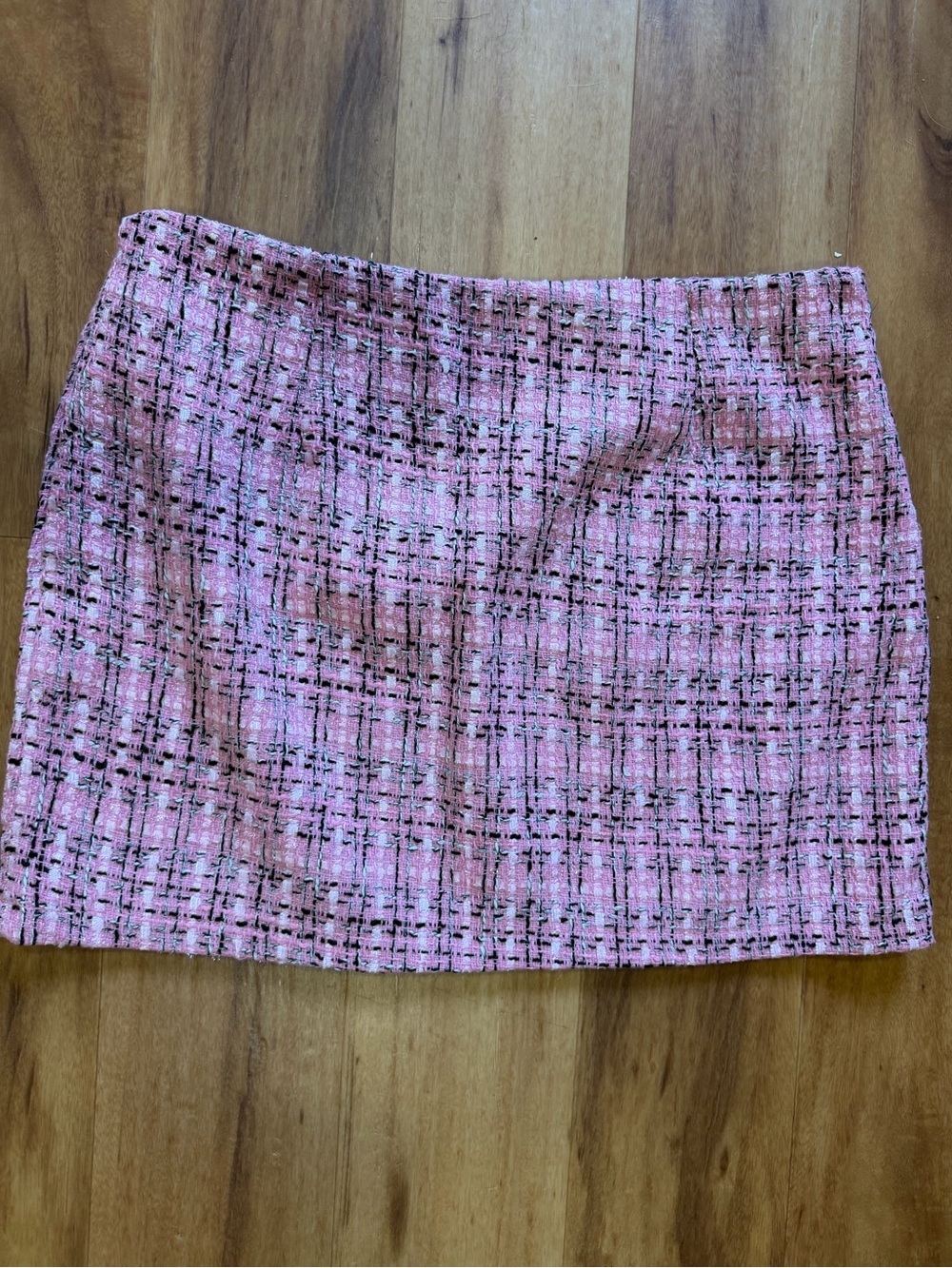 Classic Pink Tweed Mini Skirt